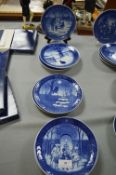 Ten Royal Copenhagen Christmas Plates