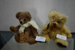 Two Small Teddy Bears by Herman and Robin
