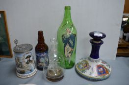 Lord Nelson Related Bottles, Tankards, and a Rum J