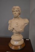 Bust of Lord Nelson on Plinth marked 