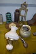 Brassware, Clocks, Vases, etc.