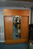 Double Wardrobe with Sliding Doors and Mirror