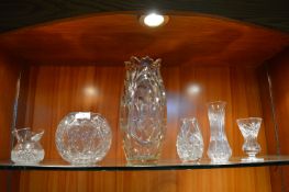 Cut Glass Lead Crystal Vases etc.