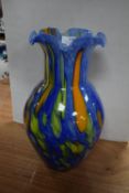Large Blue Studio Glass Vase