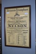 Reproduction Lord Nelson Naval Victory Poster
