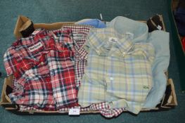 Two Barbour and Four Lacoste Men's Shirts Sizes: X
