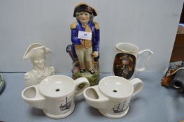 Lord Nelson Jugs and Shaving Mugs, etc.
