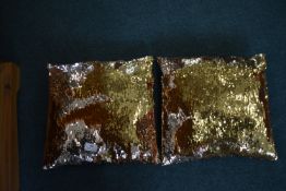 Pair of Sequin Cushions