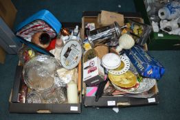 Two Boxes of Household Goods and Decorative Items