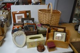 Photo Frames, Baskets, and Boxes, etc.