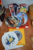 Decorative Items Including John Wayne Wall Plates,