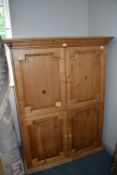 Solid Pine Four Door Cupboard