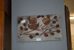 Decorative Retro Tile Effect Bird Art