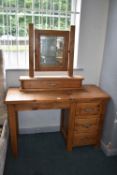 Solid Pine Desk with Matching Mirror