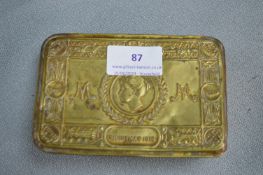 WWI Brass Cigarette Tin