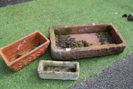 Large Plastic Garden Planter and Two Others