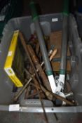 Box of Assorted Tools Including Chisels, Files, St
