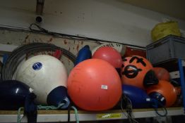 Quantity of Buoys, Fenders, and Galvanised Cable