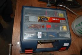 Box of Assorted Tools and Fixings Including G-Clam