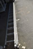 Fourteen Tread Double Extending Aluminium Ladder