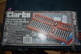 Clarke Professional 40pc Torx/Spline & Bit Holder