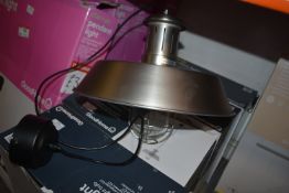 *Two Silver Effect Pendant Lights