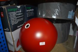 *Four Red and Two Grey Lampshades