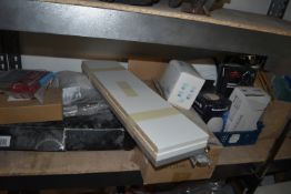 *Contents of Shelf to Include Battery Charging Kit, Filters, Face masks, etc.