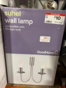 *Three Chrome Effect Wall Lamps