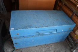 Blue Strongbox 65x126x66cm with Keys