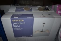 *Three Chrome Effect Pendant Lights