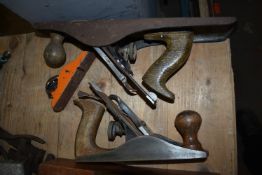 Three Wood Planes Including Stanley and Record