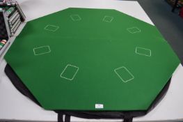 Octagonal Folding Poker Gaming Board with Travel B