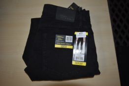 *Urban Star Stretch Relax Fit Straight Leg Black Denim Jeans Size: 32x32