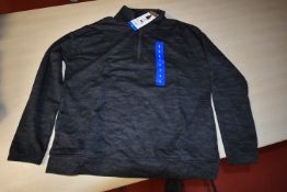 *Mondetta Charcoal Brushed Jacquard Half Zip Top Size: L