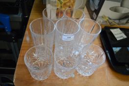 *Eight Cut Glass Tumblers and Hi-Balls