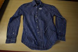 *Ralph Lauren Blue & White Stripped Long Sleeve Shirt Size: XS