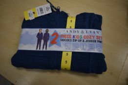 Andy & Evan Child’s 2pc Blue Hooded Zip Up & Joggers Set Size: 5 years
