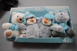 *Hotel Doggy 4pc Dog Toy Set