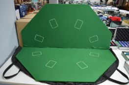 Octagonal Folding Poker Gaming Board with Travel B