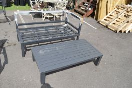 *Metal Framed Two Seat Garden Bench with Matching