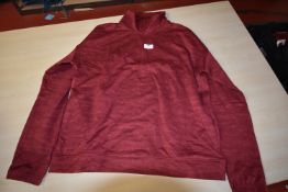 *Mondetta Red Brushed Jacquard Half Zip Top Size: L