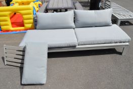 *Large Two Seat Wooden Framed Patio Settee (AF)