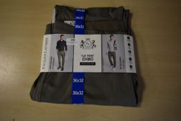 *English Laundry Grey Flat Front Chino Trousers Size: 36x32