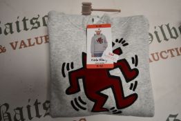 Keith Harring Youth’s Heather Grey Hoodie Size: 9-10 years