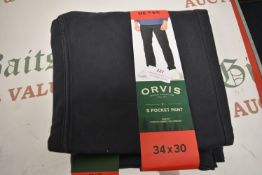 *Orvis Gent’s Black Five Pocket Trousers Size: 34x30