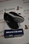 *Pair of Skechers Memory Foam Black Trainers Size: 7