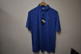 *Calloway Gent’s Blue Striped Polo Shirt Size: S