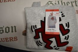 Keith Harring Youth’s Heather Grey Hoodie Size: 9-10 years