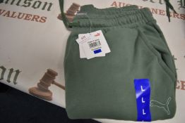 *Puma Light Green Joggers Size: L